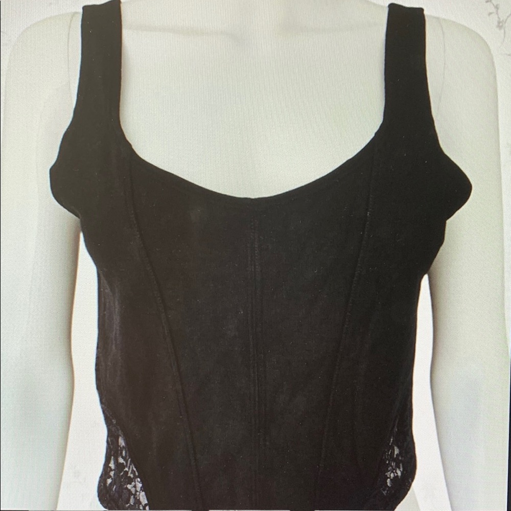 Black Lace Corset Top